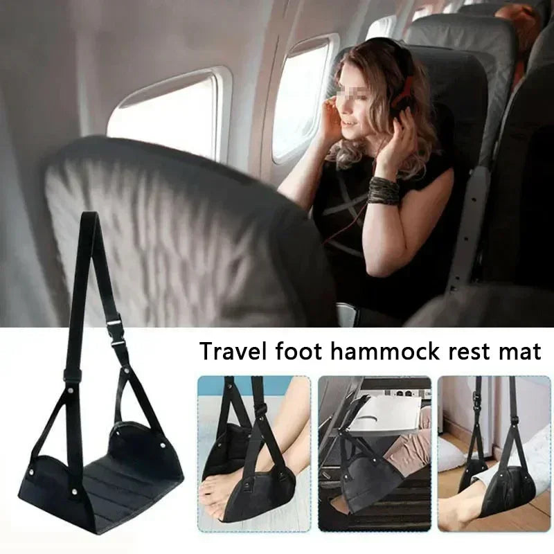 Airplane Footrest Hammock Flight Car Travel Seat Foot Rest Pad Adjustable Train Portable Sleeping Pillows Accessories